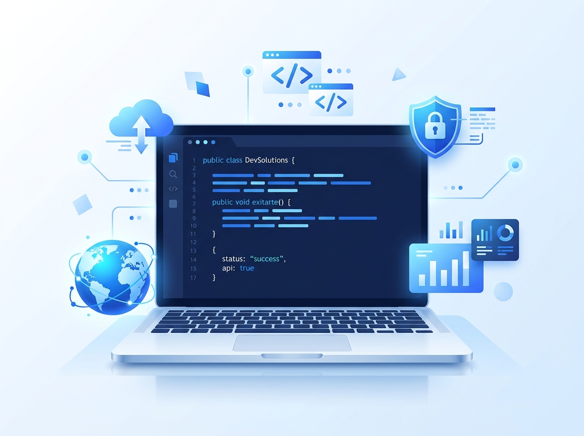 Software development technology illustration